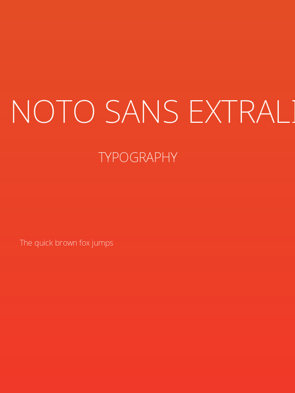 Noto Sans ExtraLight Poster