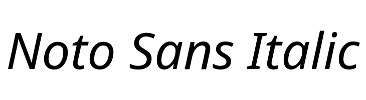 Noto Sans Italic  Free Fonts Download