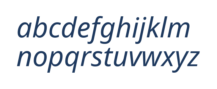 Noto Sans Italic Lowercase