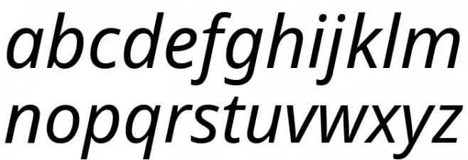 Noto Sans Italic Font Litere mici