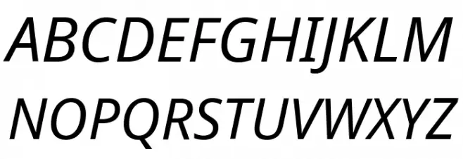 Noto Sans Italic Caratteri MAIUSCOLE