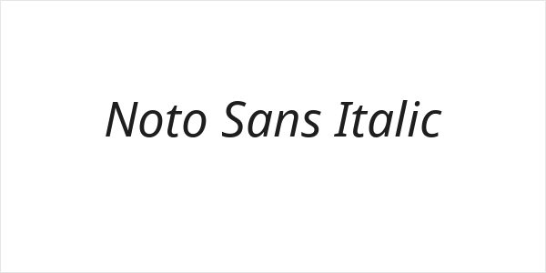 Noto Sans Italic Logo