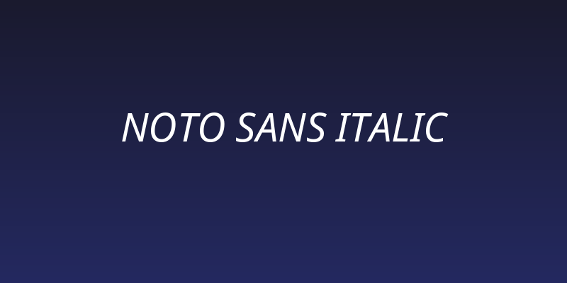Noto Sans Italic Social Header