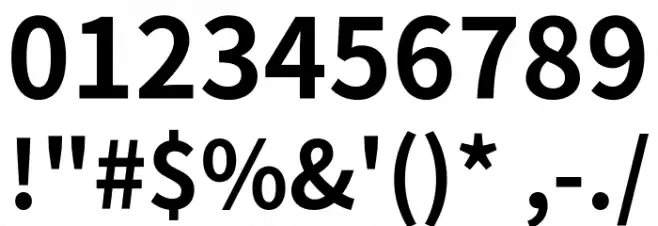 Noto Sans KR Bold خط محارف أخرى