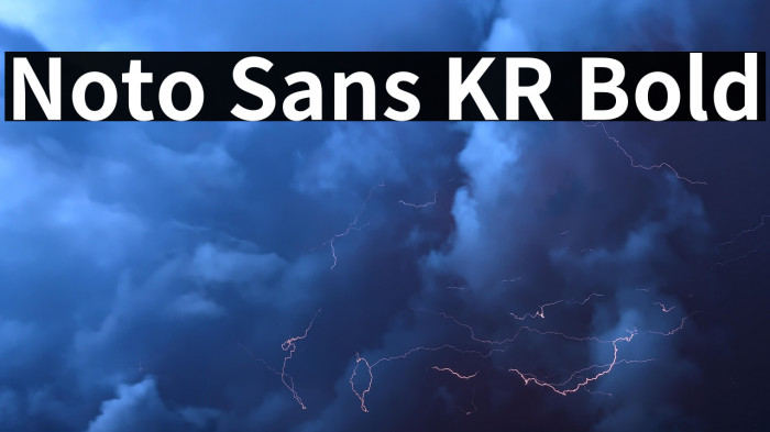 Noto Sans KR Bold Example 2