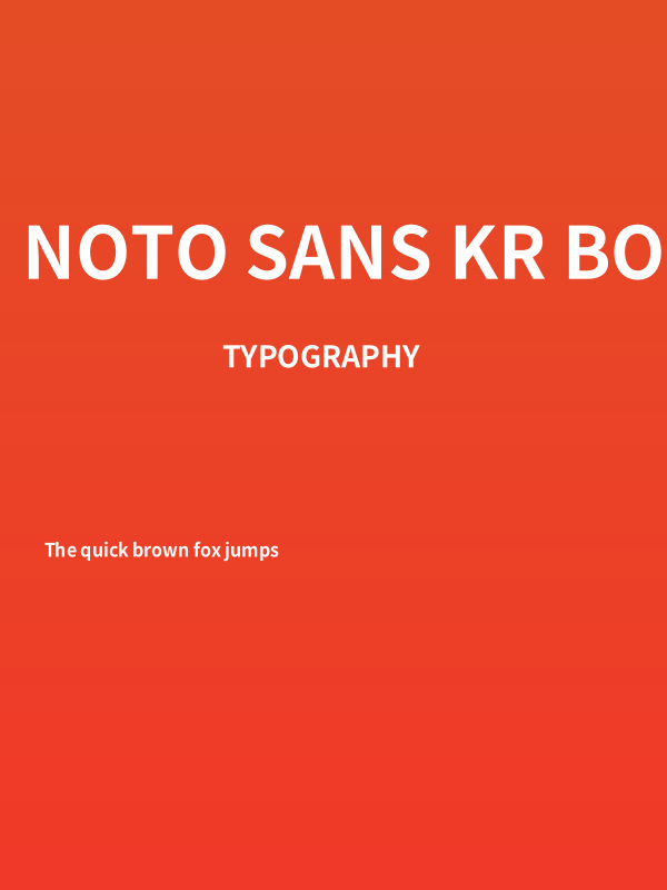 Noto Sans KR Bold Poster