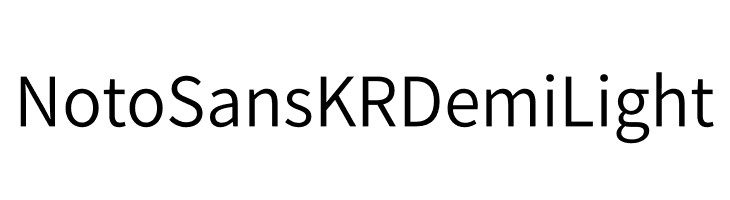 Noto Sans KR DemiLight Font