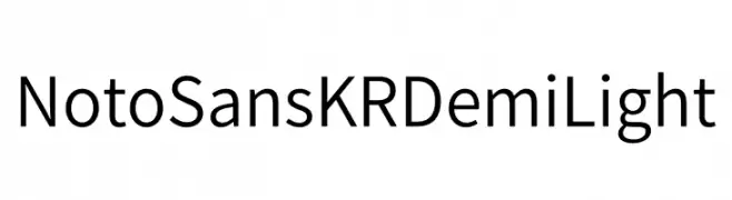 Noto Sans KR DemiLight  नि: शुल्क फ़ॉन्ट्स डाउनलोड