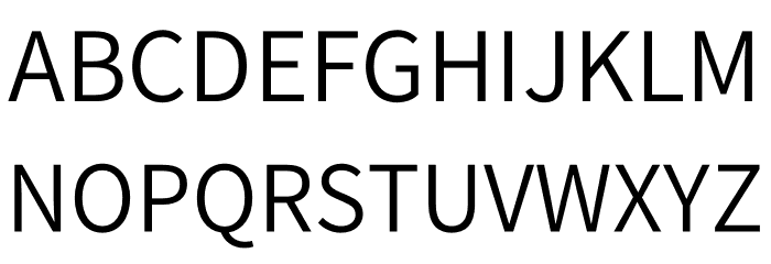 Noto Sans KR DemiLight Font UPPERCASE