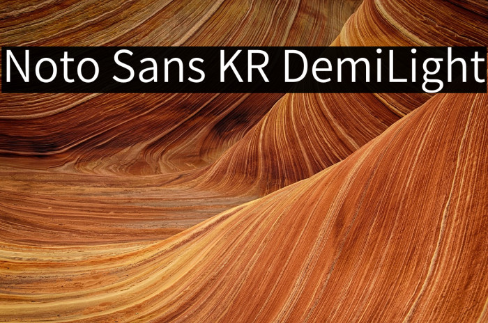 Noto Sans KR DemiLight Example 1
