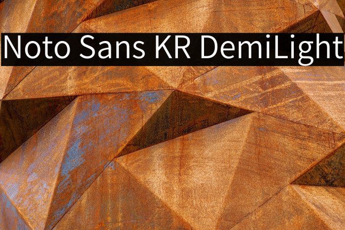 Noto Sans KR DemiLight Example 2