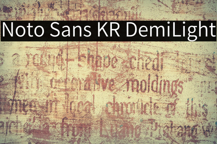 Noto Sans KR DemiLight Example 3