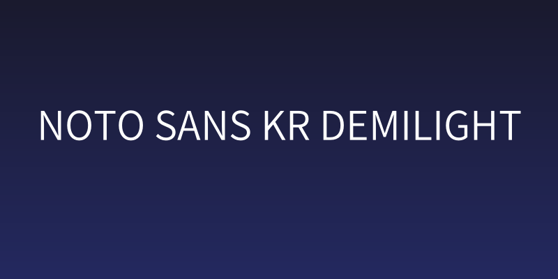 Noto Sans KR DemiLight Social Header
