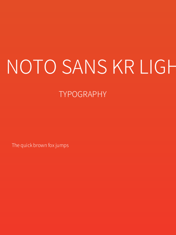 Noto Sans KR Light Poster