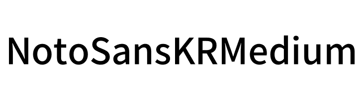 Noto Sans KR Medium Font