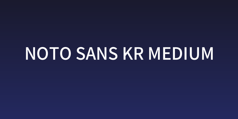 Noto Sans KR Medium Social Header