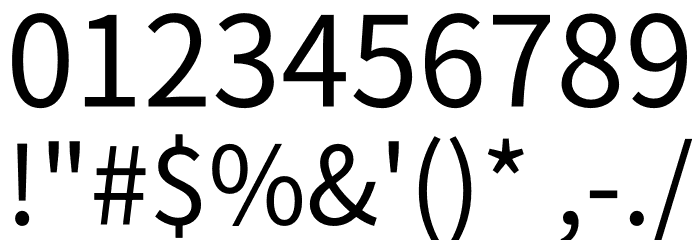 Noto Sans KR Regular Font OTHER CHARS