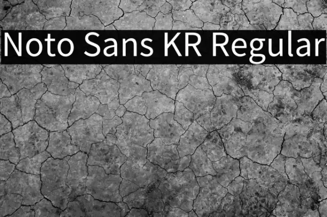 Noto Sans KR Regular Example 1