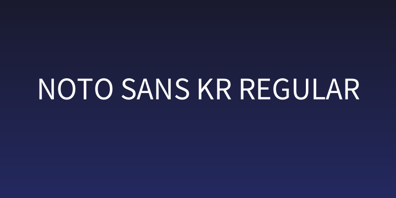 Noto Sans KR Regular Social Header