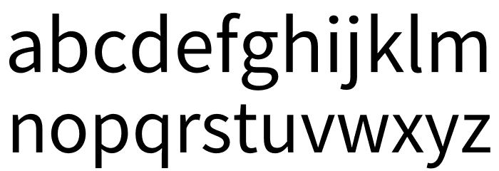 Noto Sans KR Regular Font LOWERCASE