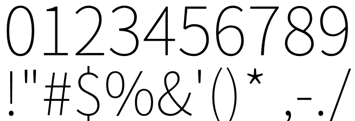 Noto Sans KR Thin Font OTHER CHARS