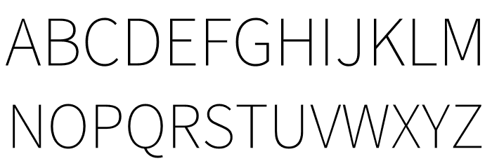 Noto Sans KR Thin Font UPPERCASE