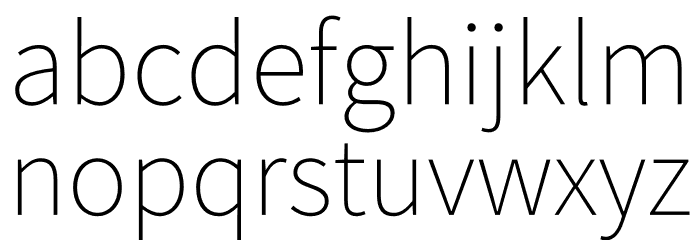 Noto Sans KR Thin Font LOWERCASE