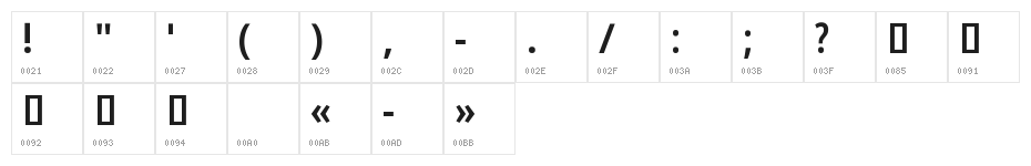 Noto Sans Khmer ExtraCondensed SemiBold Character Map