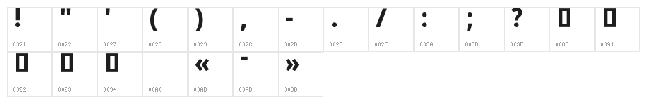 Noto Sans Khmer UI Condensed ExtraBold Character Map