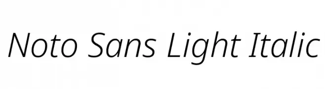 Noto Sans Light Italic  Fuentes Gratis Descargar