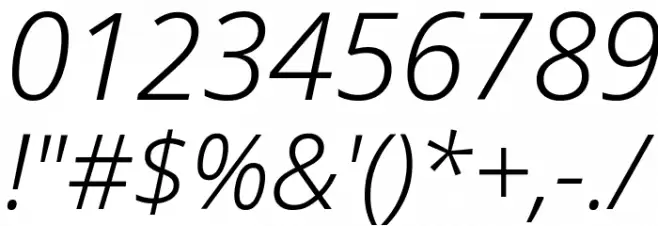 Noto Sans Light Italic Font OTHER CHARS