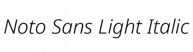 Noto Sans Light Italic  font caratteri gratis