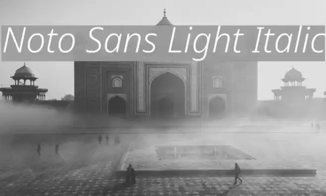 Noto Sans Light Italic Font examples