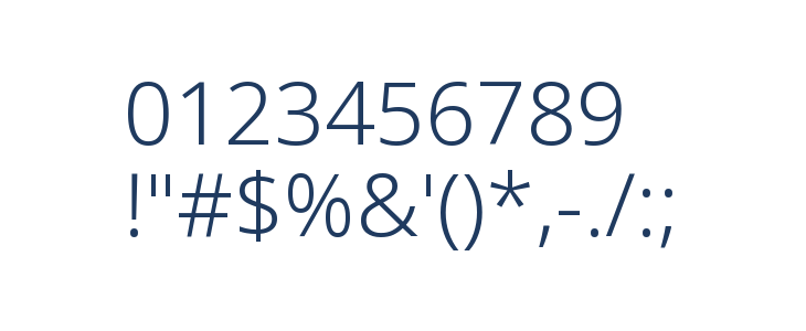 Noto Sans Light Other Characters