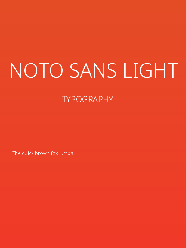 Noto Sans Light Poster