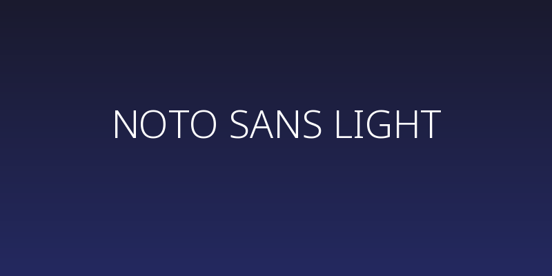 Noto Sans Light Social Header
