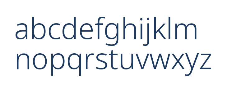 Noto Sans Light Lowercase