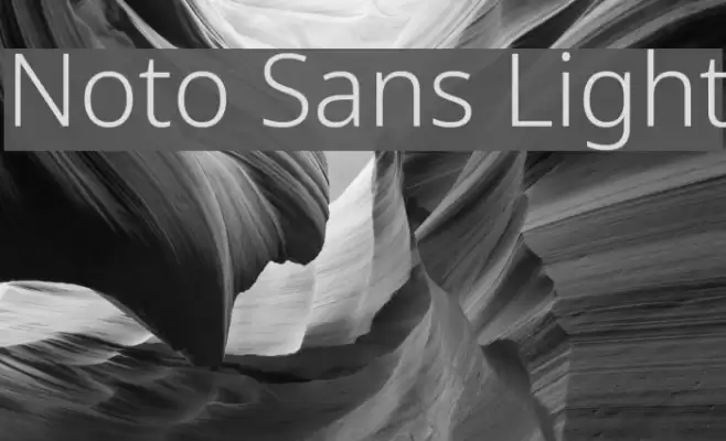Noto Sans Light Font examples