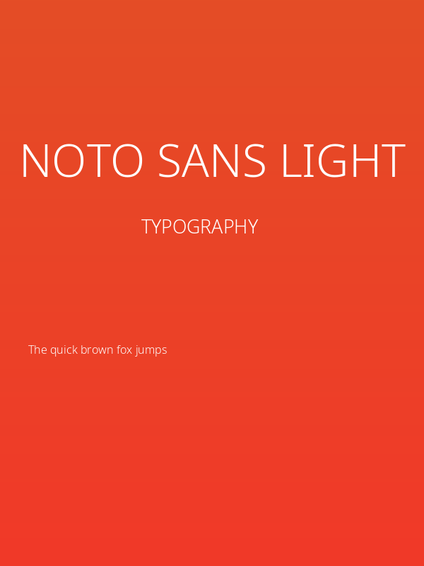Noto Sans Light Poster
