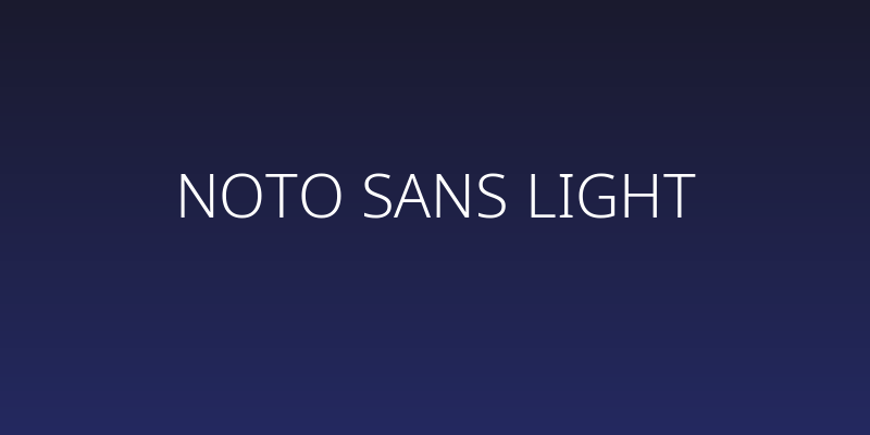 Noto Sans Light Social Header