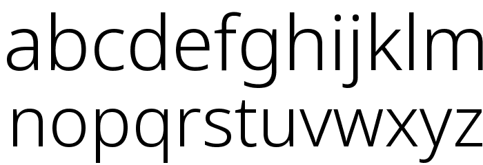 Noto Sans Light Font LOWERCASE