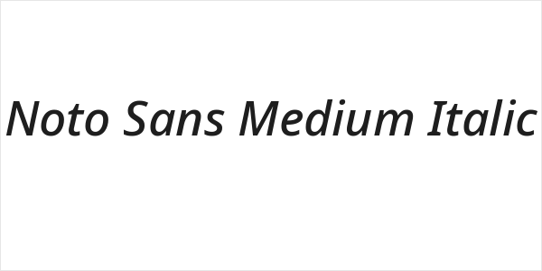 Noto Sans Medium Italic Logo