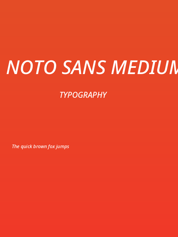 Noto Sans Medium Italic Poster