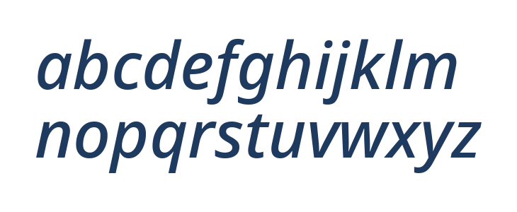Noto Sans Medium Italic Lowercase