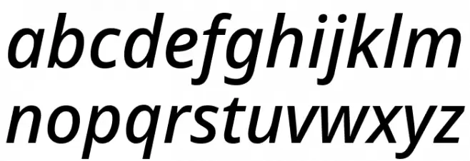 Noto Sans Medium Italic 字体 小写