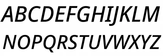 Noto Sans Medium Italic خط أحرف كبيرة