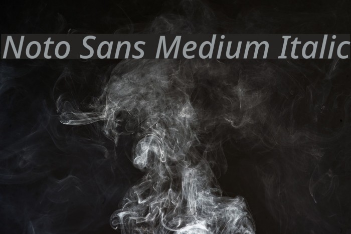 Noto Sans Medium Italic Font examples