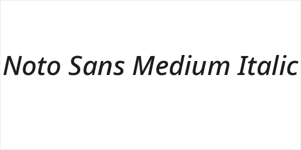 Noto Sans Medium Italic Logo