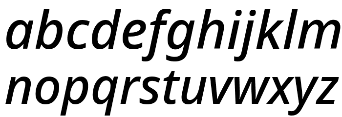 Noto Sans Medium Italic Font LOWERCASE