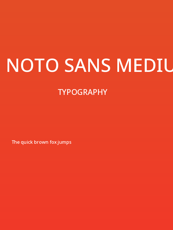 Noto Sans Medium Poster
